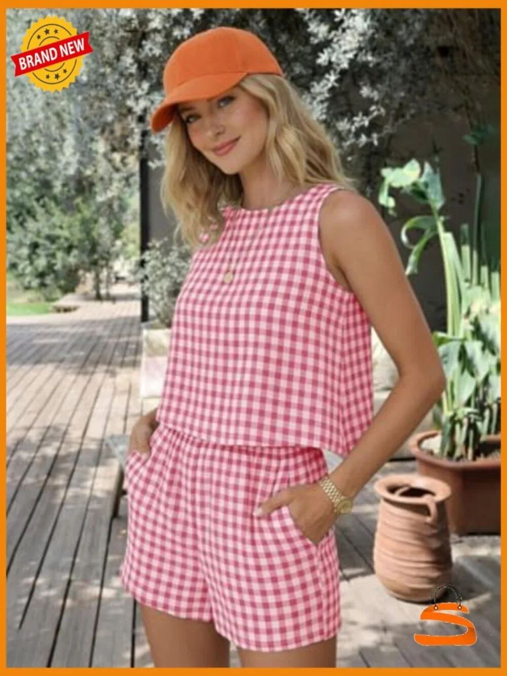 Two Piece Tank Top and Shorts Set | Cotton Pajama Outfit